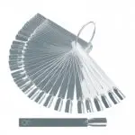 Tipfächer mit 48 Präsentations Stäbchen klar